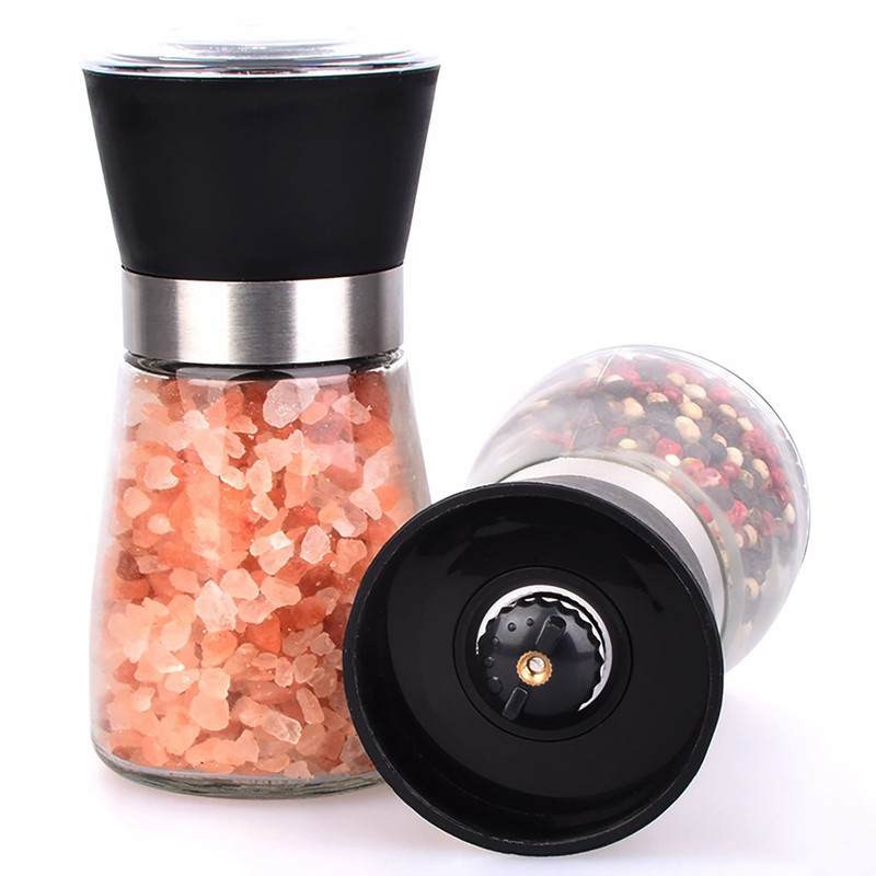 ErrandsHelper Salt and Pepper Grinder Shakers Set Spice Mill Refillable