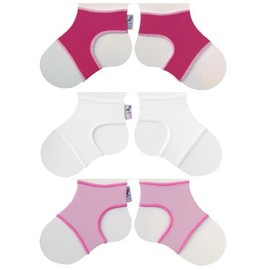 Sock Ons Classic (6-12 Months), 3 Pack - Pink, Fuchsia & White