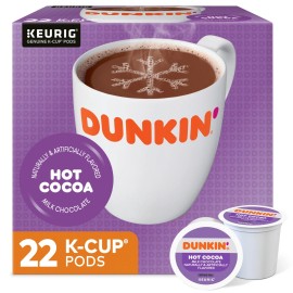 Dunkin' Donuts Dunkin Donuts Hot Cocoa K Cup Pack of 22 Single Serve Milk Chocolate Pods