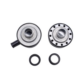 4 pcs/Set SHLPDFM Matte Black Steel Valve Cover Push in Breather/Breather W/Tube,Grommet Set Fits for Chevy Pontiac Olds Ford Mopar Chrysler