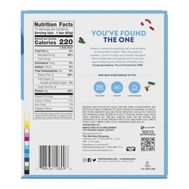 ONE ONE Protein Bars, Birthday Cake, Gluten Free with 20g Protein and 1g Sugar, Pantry Staples, 2.12 oz (12 Count)