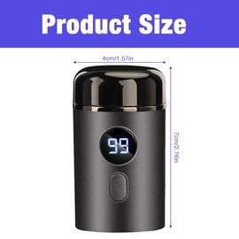 Mineup Elektrorasierer Herren, 2 in 1 Tragbarer Elektrischer Mini-Rasierer, Sopami Mini Shaver, Wasserdicht Tragbarer Waschbarer Nass- und Trockenrasierer, USB Reiserasierer für Zuhause und Reisen