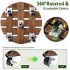Yangbaga 2pack Plant Caddy 12’’Wood Duty Rolling Plant Stand with