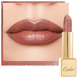 OULAC Lippenstift Metallic Glanz Finish, Braun Langanhaltender Glitzer Lippenstifte, Feuchtigkeit und Glanz f√ºr die Lippen, Intensive Farbe Feine Textur, Vegan, 4.3g (GM03) Deep down