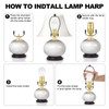 YOKIVE 5 Inch Lamp Harp, Detachable Lamp Shade Holder with