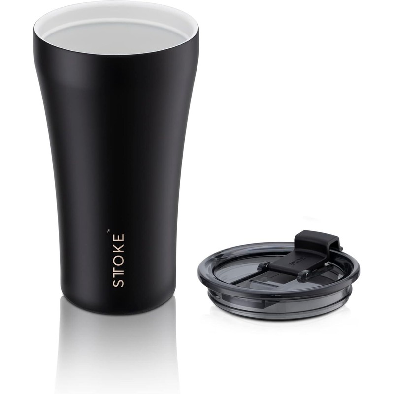 Sttoke Leakproof Ceramic Reusable Coffee Cup 12 oz - Luxe
