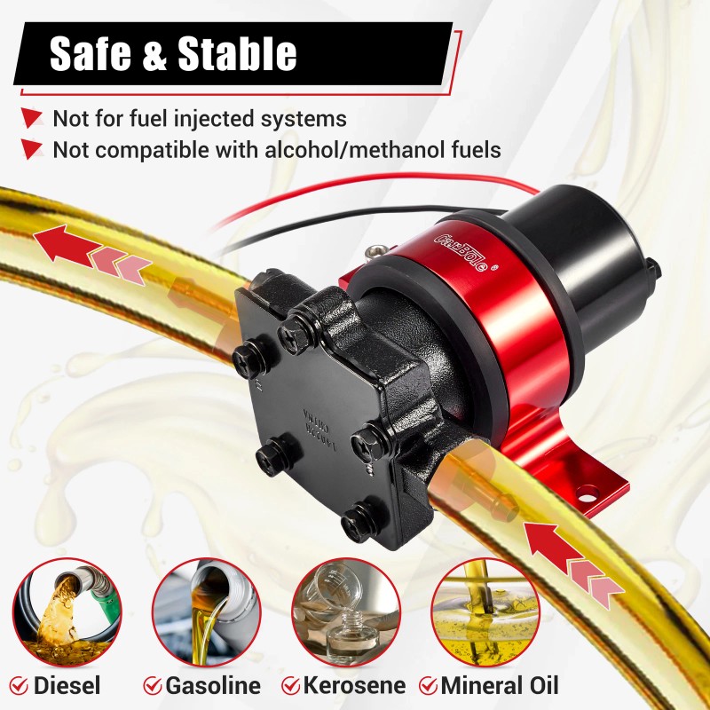 CarBole 110GPH, 12V DC, 13-14 PSI Electric Fuel Transfer Pump