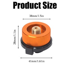 2PCS Butane Fuel Canister Adapter Butane Canister Nozzle Input Camping Stove Adapter Golden Camp Fuel Refill Adapter Propane to Butane Adapter for Camping Hiking Fishing