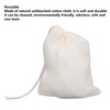 100Pcs Drawstring Cotton Bags 8cmx10cm Reusable Filter Tea Residue Environmentally