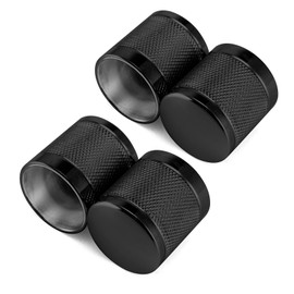 Wsays 4PCS Docking Hardware Cover Kit Knurled Magnet Caps Black Compatible with Harley Sportster XL Softail Dyna Touring Electra Glide Street Glide Road King 1994-2024