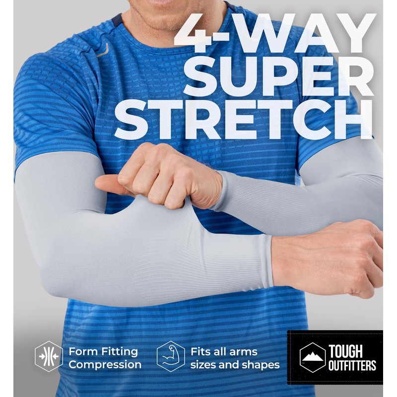 Tough Outdoors UV Arm Sleeves for Men Women - Sun