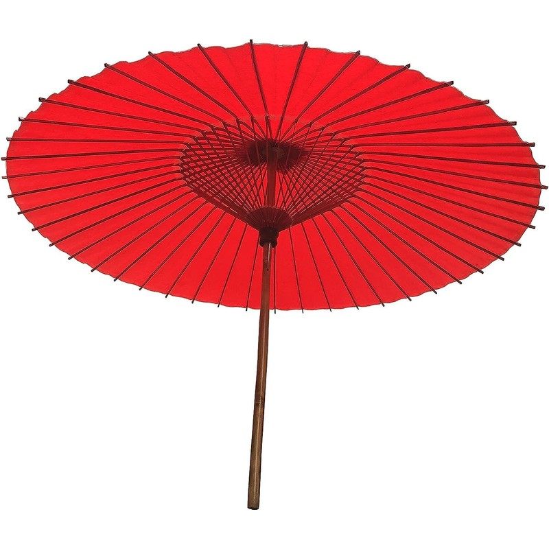 Asian Home Rainproof Handmade Japanese Oiled Paper Umbrella Parasol 41.7inch