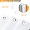 BTTN Orange Fabric Shower Curtain, Modern Geometric Neutral Cloth Shower