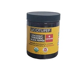 COTUPEP -Organic Turmeric Black Pepper and CAYANNE Health Drink Mix Boosts Metabolism - 2.5 OZ JAR
