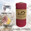 Uiopa Macrame Cord 2mm x 200m, 3-Strand Twisted Natural Cotton