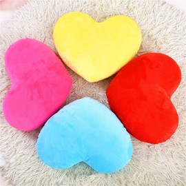 Heart Cushion, Heart Cushion Children's Room, Cuddly Cushion Children's Heart Shape Decorative Cushion Pillow, Plush Children's Cushion for Children's Room, Sofa Decoration (Rose, 40 cm)