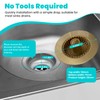 3 in 1 Kithcen Sink Drain Strainer (Brass+ ABS basket)