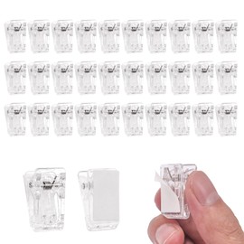 Wall Clips for Paper, Poster Hanging Clip, Poster Clips Hanging Sturdy and Durable, Transparent Plastic Sticky Clips for Posters, Photos, Tapestry, Home Office, School (Pack of 50)