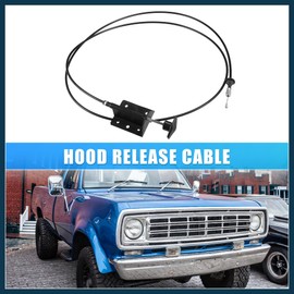 TUCKBOLD Hood Release Cable for Dodge D150 D250 W150 W250 Ramcharger 1981-1993 for Dodge W100 1984-1989 No.55024942 Front Hood Latch Lock Control Cable Automotive Parts