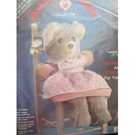 Mama Bear Kit [Puppet Too] ... Kit Includes Poly-Acrylic Fur, Eyes and Nose, Embroidery Thread, Poly-Cotton Fabrics for Clothes, Instructions and Patterns. 17" Height.