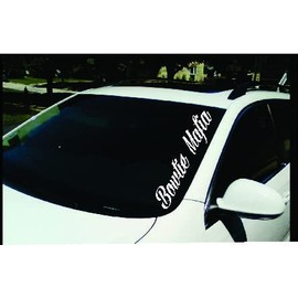 Bowtie Mafia Windshield Vinyl Decal Banner Crew Cab Diesel Truck Silverado 1500 2500, White
