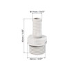 PATIKIL Hose Barb Fitting Straight 11mm Barbed G1/2 Male Thread,
