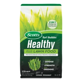 Scotts Turf Builder Healthy Plus Lawn Food, 2-in-1 Fungicide and Fertilizer, Helps Grass Withstand Summer Stress, 8,000 sq. ft., 27.40 lbs.