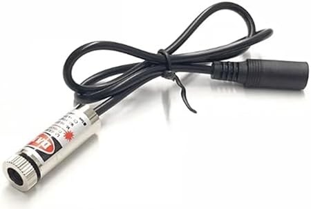 Módulo de diodo láser rojo de 650 nm, 5 mw, puntolíneacruz para posicionamiento con adaptador de 5 V (línea)
