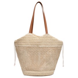 YIKOEE Straw Summer Beach Tote Bag for Women Woven Shoulder Handbag for Vacation 2025