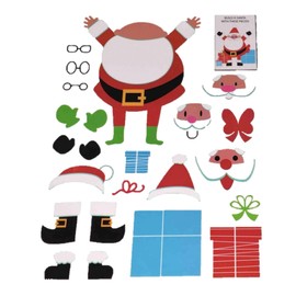 Christmas Reusable Window Clings, Build Your Own Santa Claus, Jolly St. Nickolaus (23 Clings, 1 Sheet)