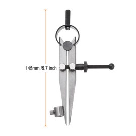 sourcing map Spring Joint Caliper 4 inch / 100mm Steel Adjustable Spring Divider Caliper with Pencil Holder for Metalworking Geometry Drawing Woodworking
