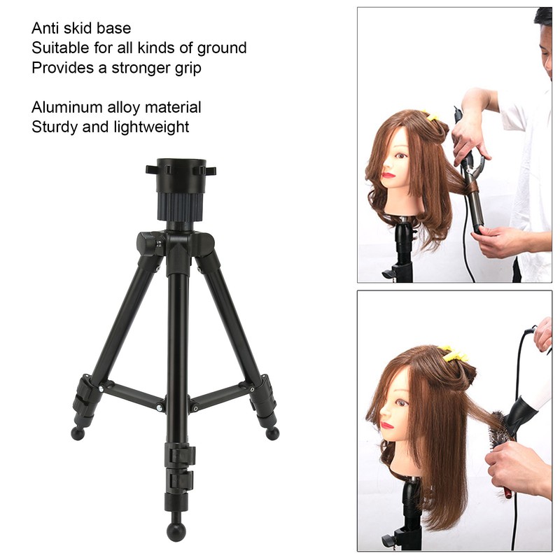 Wig Head Holder Suction Aluminium Alloy Portable Adjustable Wig Head