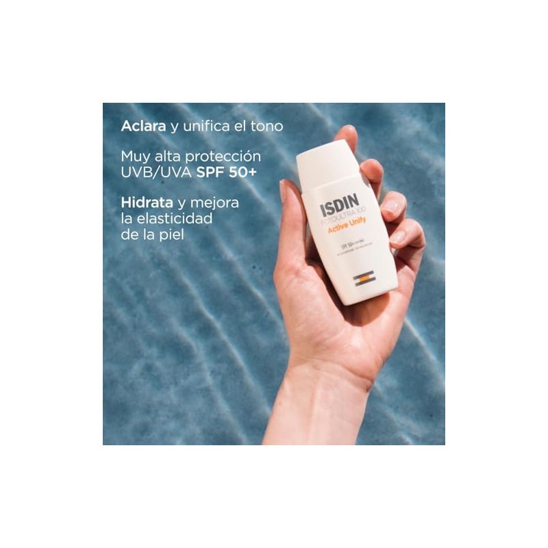 Isdin Fotoultra 100 Active Unify SPF 50+, Protector Solar Facial,