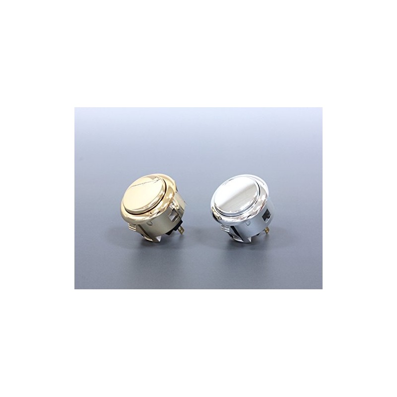 Sanwa Denshi Mount-on Push Button, 30⌀, golden