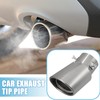 X AUTOHAUX Car Adjustable Inlet Exhaust Tip Pipe 1.5" -