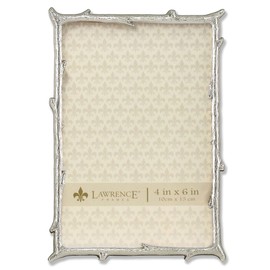Lawrence Frames 712646 4x6 Silver Metal Natural Branch Design Picture Frame