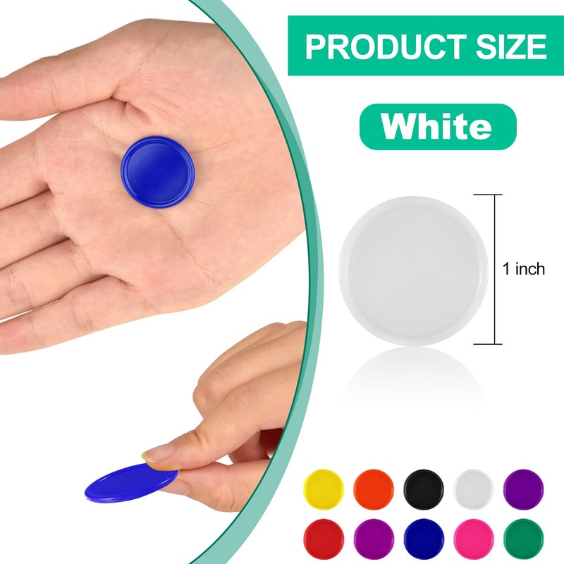 Coopay 500 Pieces Plastic Learning Counters Disks Bingo Chip Counting