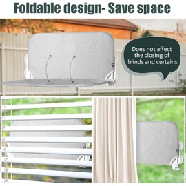 Sunhoo 2PCS Cat Window Hammock Perch Cordless Window Sill Seat Bed Foldable Kitty Lounger Indoor Cats Shelf Stable Upgraded Suction Cup Easy Assembly 20.5 * 11.8in Hold Up to 55lbs (Grey, M)