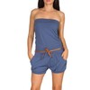 Malito 8964 Women's One-Piece Jumpsuit, Short in Plain Colours, Overalls