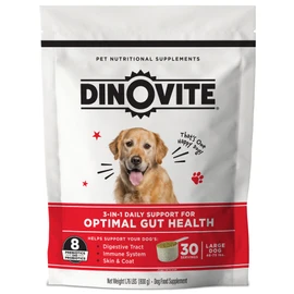 Dinovite Probiotic Supplement for Dogs - Omega 3 - Hot Spot Relief - Skin & Coat Supplement - 30 Day Supply (30 Day Supply, Large Dogs (45+ lbs))