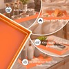 MAONAME Orange Serving Trays Set of 2, Plastic Decorative Trays