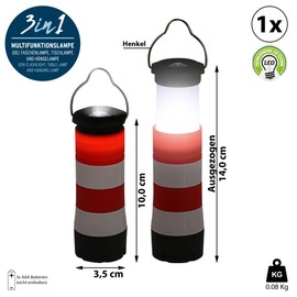 3-in-1 Torch Lighthouse, Multifunctional Lamp, Table Lamp, Hanging Lamp, Extendible Zoom Function (1 x Torch Lighthouse)