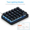 Koolertron 23-Key One-Handed Mechanical Keypad, Blue LED Backlit Portable Mini