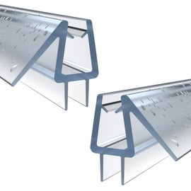 WITEN&NOCK 2 x 80 cm Shower Seals with Double Lip Replacement Seal for Shower Cubicle Sealing Profiles Shower Door Seal Glass Thickness 5-6 mm