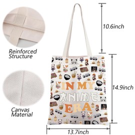 TGBJE Anime Character Tote Bag Shoulder Bag Anime Merchandise Anime Themed Gift In My Anime Era Handbag For Anime Lover (C-Anime tote)