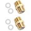 QWORK Brass One-way Check Valve, 2Pcs 1/2" Male to 1/2"