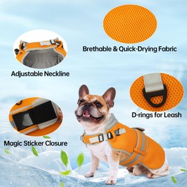 Lelepet Dog Cooling Vest for Summer Lightweight Breathable Mesh Cooling Jacket with Adjustable Straps Reflective Harness Vest with D-Rings for Small Medium Large Dogs Hiking Beach Outdoor Play