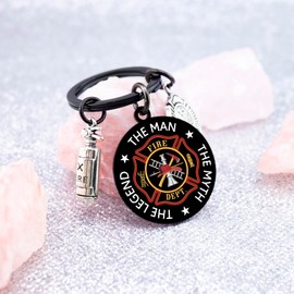 Uerifr Firefighter Gifts for Men Firefighter Keychain Firefighting Accessories Gift for Firefighters Fire Chief Fireman Cool Fire Fighter Gifts for Adult Birthday Gift Stuff for Him Dad Son Husband