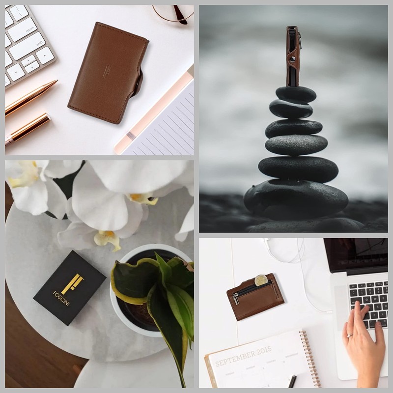 Credit Card Holder Brown, brown, rfid wallet