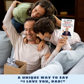 Pawzity Dad Gifts - Fathers Day, Birthday Gifts for Dad from Daughter, Son, Kids - Love Romantic for Father - Single Folded Greeting Card